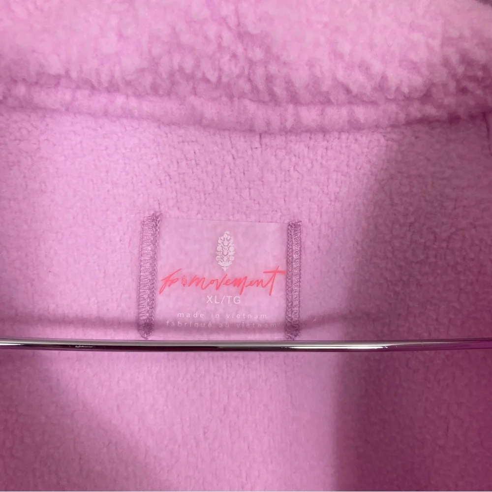 Free People Hit The Slopes Fleece Jacket Powder‎ Pink XL FLAWED FLAWED - Picture 7 of 10